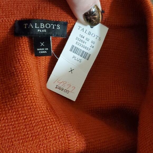 Talbots Military Hiland Merino Blend‎ Sweater Jacket plus size X New Petite - Picture 10 of 11